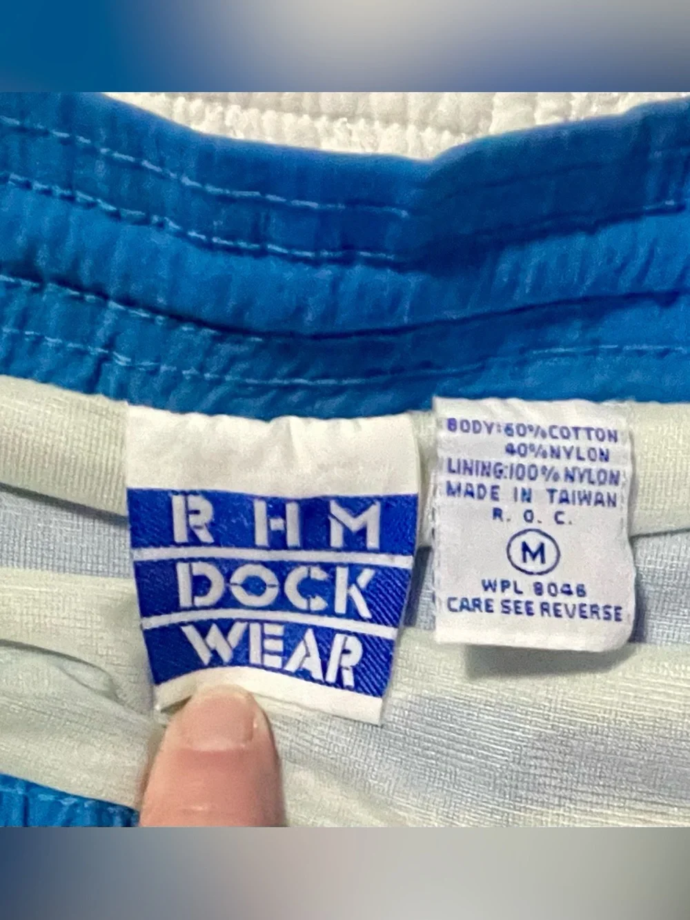 VTG 90s RHM Dock Wear Colorblock Board Shorts Swimsuit Mesh Lining Medium